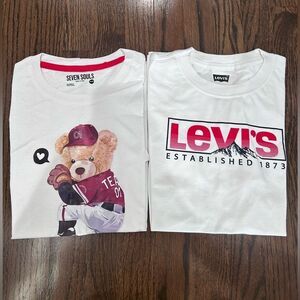 NEW Levi’s & Seven Souls Boys Tshirt Size L(14/16) White